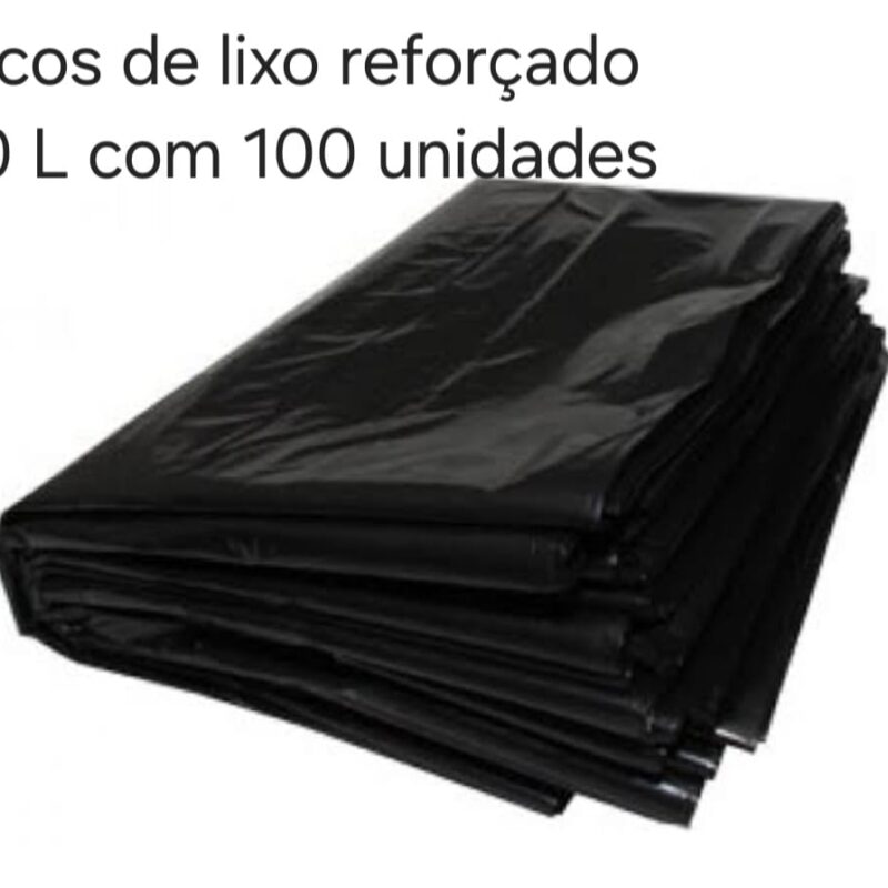 Saco de lixo reforçado 40ltrs com 100 unidades