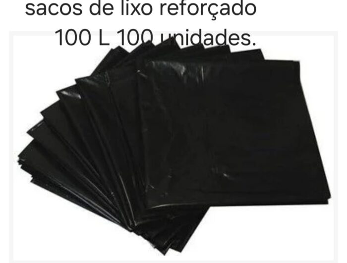 Saco de lixo reforçado 100ltrs com 100 unidades