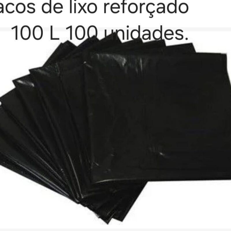 Saco de lixo reforçado 100ltrs com 100 unidades
